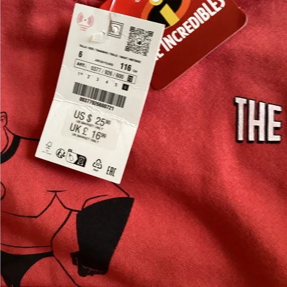 Zara Vibrant Red The Incredibles sweatshirt - Picture 5 of 11